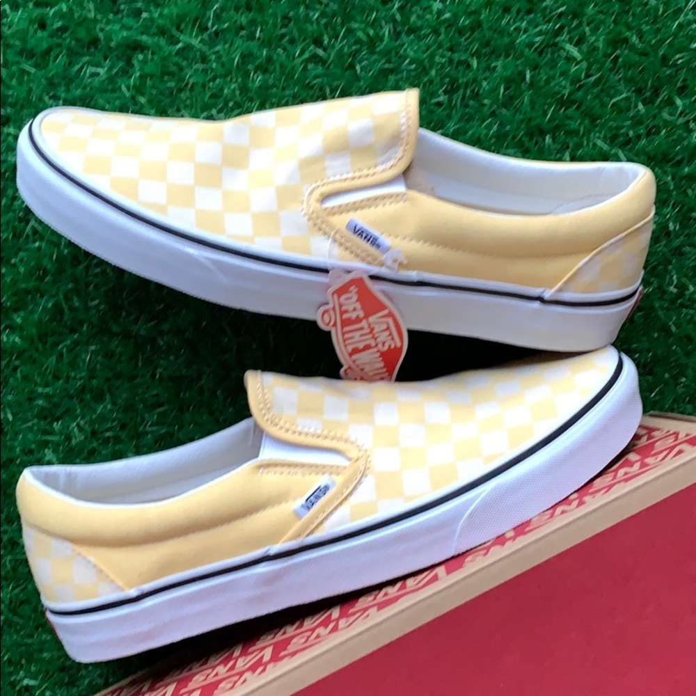 VANS CLASSIC SLIP ON CHECKERBOARD Gldnhztrwht MEN’ - Picture 16 of 16
